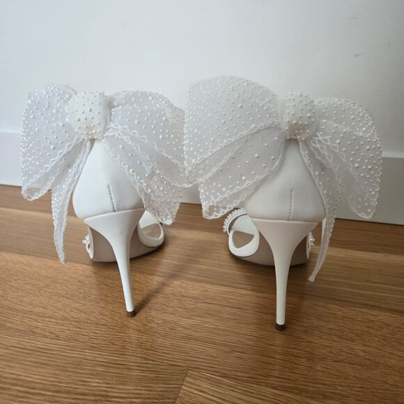 Steve Madden White Bow - Picture 5 of 10